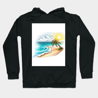 Paisagem linda de uma praia com um por do sol maravilhoso!! Hoodie